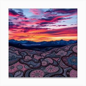 Paisley Sunset 1 Canvas Print