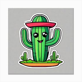 Cute Cactus 6 Canvas Print