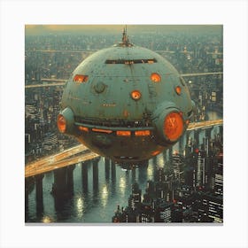 Futuristic Spaceship Canvas Print