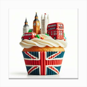 London Cupcake 1 Canvas Print