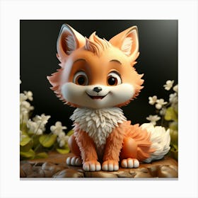 Fox Figurine Canvas Print