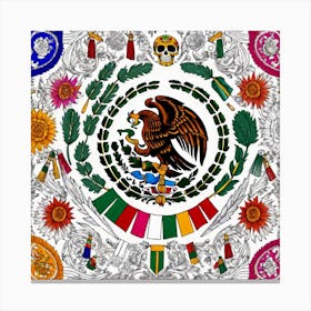 Mexican Flag 11 Canvas Print