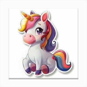 Unicorn Sticker 114 Canvas Print