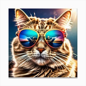 Cat In Sunglasses 24 Canvas Print