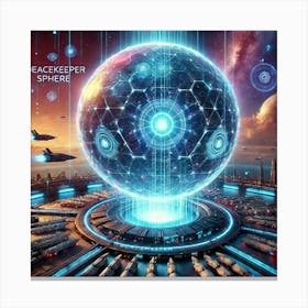 A Sci Fi Scene Peacekeeper Sphere Canvas Print