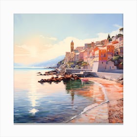 Sunset Serenade: Pastel Palazzi Canvas Print