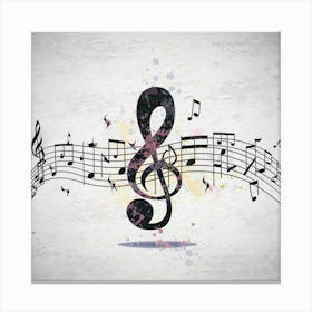 Musical Notes Harmony Print Art Canvas Print