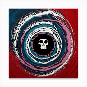 Skull In A Spiral Canvas Print