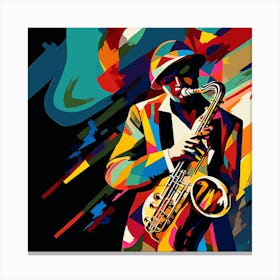 Saxophone Player 33 Canvas Print