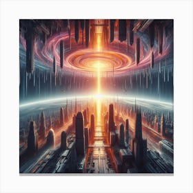 Sci - Fi City Canvas Print