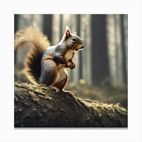 Squirrel In The Forest 245 Canvas Print