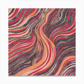 Abstract Wavy Lines  Canvas Print