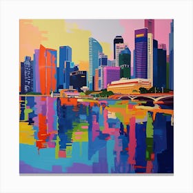 Abstract Travel Collection Singapore 7 Canvas Print