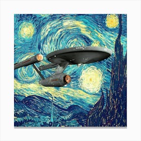 Starship The Starry Night Van Gogh painting Canvas Print