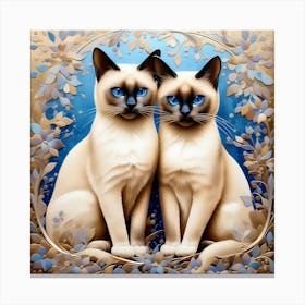 Pair of Siamese cats 5 Canvas Print