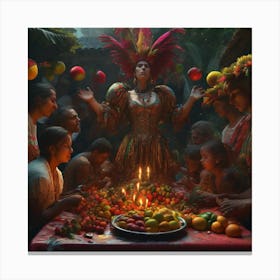 Colombian Festivities Perfect Composition Beautiful Detailed Intricate Insanely Detailed Octane Re (4) Canvas Print