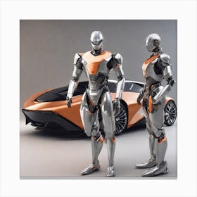 Futuristic Robots 1 Canvas Print