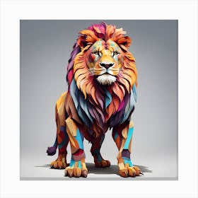 Geometric Lion Canvas Print