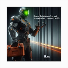 Futuristic Robot 12 Canvas Print