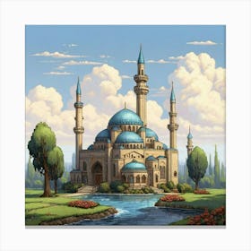 Islamic Mosque paintings 4 Canvas Print