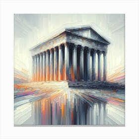 Greek Temple Of Artemis - Painting Canvas Print