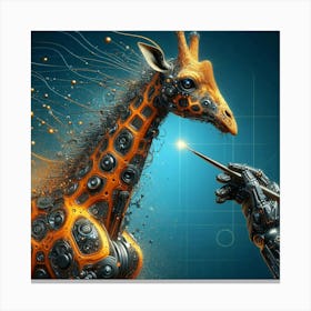 Robot Giraffe Canvas Print