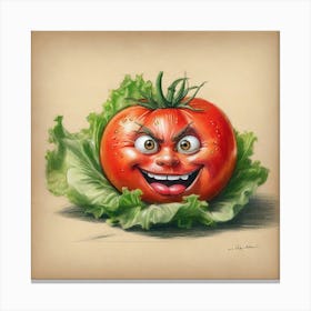 Tomato Face Canvas Print