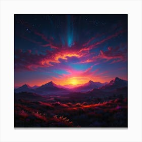 Sunset In The Mountains 21 Canvas Print