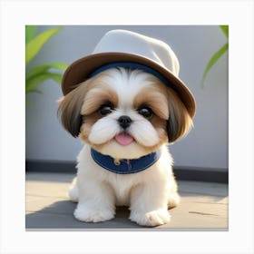 Cute Shih Tzu 1 Canvas Print