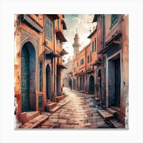 Street In Morocco Canvas Print