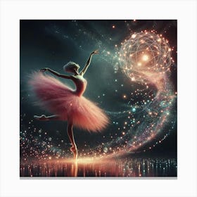 Ballerina In Pink Tutu Canvas Print