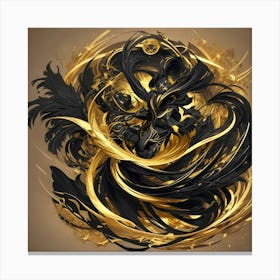 Black And Gold Canvas Print