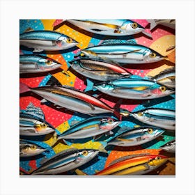 Group Of Sardines Art Print Canvas Print