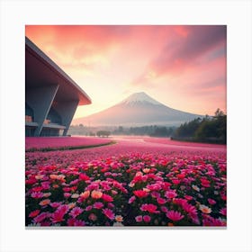 Mt Fuji At Sunrise Canvas Print