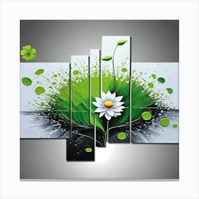 Lotus Flower Painting Canvas Print