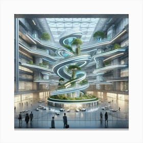 Futuristic Office Building 4 Canvas Print