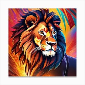 Lion Of The Jungle 2 Canvas Print