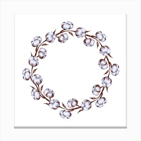 Cotton Wreath Canvas Print