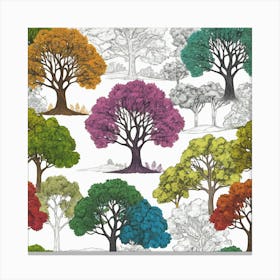 Colorful Trees Canvas Print