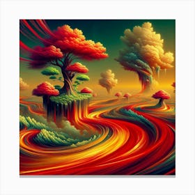 Psychedelic Landscape 1 Canvas Print