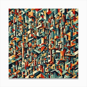 Abstract Cityscape Canvas Print