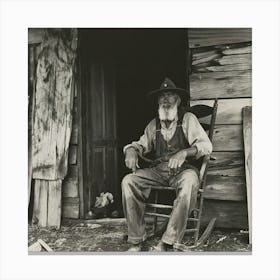 Man In A Rocking Chair Canvas Print