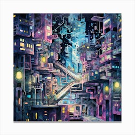 Futuristic City 26 Canvas Print