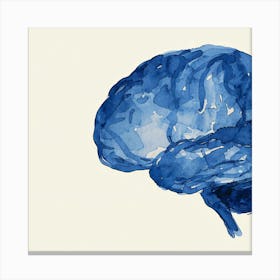 Blue Brain Illustration Canvas Print