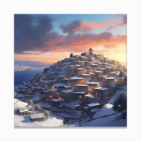 Winter Village 8 Canvas Print