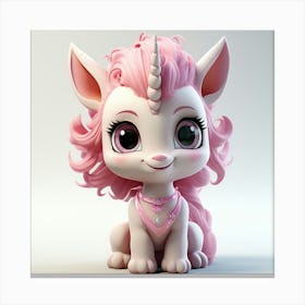 Pink Unicorn 4 Canvas Print