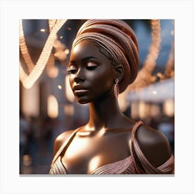 Portrait Of African Woman Canvas Print