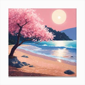 Cherry Blossom Painting Canvas Print