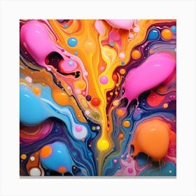 Abstract Of Colorful Liquids Canvas Print