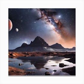 Planets In Space Canvas Print